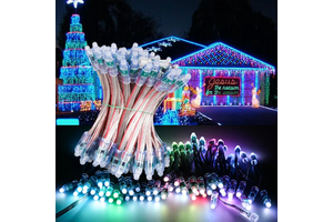 SHIJI Outdoor Waterproof Christmas Decoration 5V 12V 12mm Smart LED Point Light WS2811 UCS1903 Pixel Module RGB LED Pixel Light
