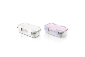 Microwavable Stainless Steel Lunch Box Ceramic Coated Bento Box Leakproof Microwave Safe S/S Food Container For Office School