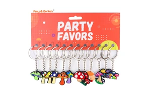 Cute Mushroom Keychain Mushroom Keyrings Easter Party Favors Plant Hanging Gift for Bag
