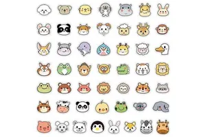 Latest Design Holographic Make a Face Stickers