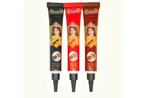 Export Quality Skin Friendly Black Gold Henna Cone for Wedding Festival and Party Mehndi Art Available at Best Price