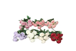 Wedding Venue Decoration Wedding Centerpieces Table Decorations 9 Head Artificial Rose Flowers