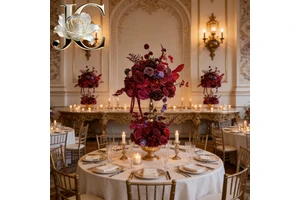 OLERAY Romantic Real Touch Artificial Floral Ball Wedding Table Centerpiece for US Wedding Planners Bridal Shower Decor