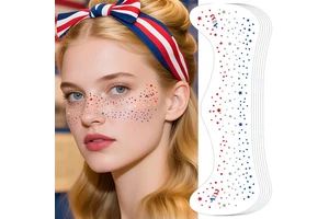Waterproof Freckles Tattoo Sticker For Independence Day Children's Party Concert Face Makeup White Temporary Butterfly Design