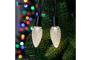 Outdoor Permanent C9 LED Christmas Lights Bulb DC12V RGBW UCS1903/GS8208 LED Christmas String Lights APP Control Holiday Light