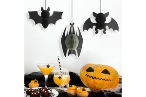Halloween Paper Honeycomb Festival Table Floor Standing Ornaments with Magnets Halloween Home Decorations