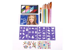 8 Colors Fluorescent Dual Splicing Face Paint for DIY Facial Creation Body Painting Set for Parties