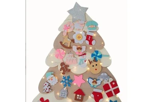 2024 Hot Selling Kids DIY Felt Christmas Tree Decoration for Home New Year Gifts Christmas Ornaments