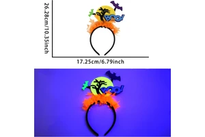 Moon and Dead Tree Style Spooky Party Decor Supplies Halloween Themed Design Costume Headband for Cosplay Dress up Party