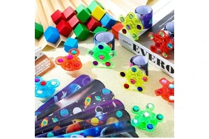 Party Decoration LED Slap Spinner Bracelets Party Favors Festival Toy Glow in the Dark Light up Slap Wristband Birthday Gifts
