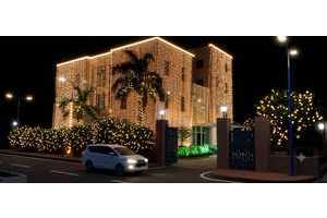 Aluminum Warm White LED Light Strings Twinkling Fairy String Lights Outdoor Building Decor Christmas Party Lighting