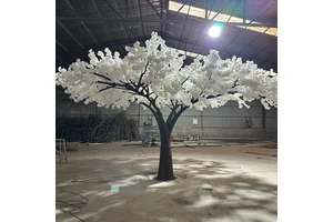 KH Factory Direct Home Fake Tree Custom Feet Artificial Sakura White Cherry Blossom Tree For Decoration