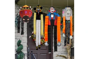 Halloween Paper Ornament Set Halloween Party Decoration Supplies Pirate Skull Vampire Pendant