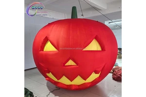 Giant Inflatable Halloween Pumpkin Outdoor Decoration Large Blow up Pumpkin with LED Light for Festival Party Event Advertising