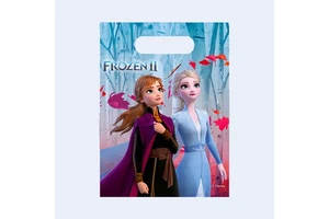 Frozen II Birthday Party Favor Bags Plastic 23X16.5Cm 6 Pcs 4-color Printed 5-7 Years Gift Packaging Celebration