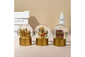 Desert Camel Snow Globe Custom Gobi Wall Resin Glass Crystal Water SnowBall For Souvenir Ornament Home Decoration