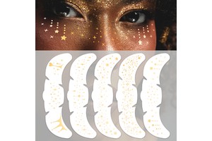 Popular Golden Foil Waterproof Faux Face Freckle Temporary Tattoo Stickers for Concert Party