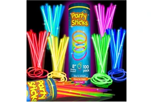 New Nite Glow Sticks >100 Pack Silica Gel Centerpieces-Modern Hot Selling for Halloween Valentine's Day New Year's Eve Parties