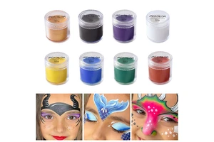 10g Water-Based Body Painting Kits for Kids Halloween Party Washable Face Paint Palette Included Party Makeup & Body Art