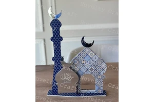 Islamic Home Bedroom Decoration with Light Ornament Muslim Party Supplies for Eid Mubarak & Ramadan Festival Decor