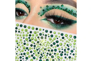 5Colors Crystal Rhinestones Stickers for Face 900pcs Mixed Size Eye Makeup Jewels Gems Glitters Decorations Festival Stickers