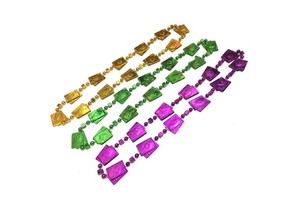 Celebration Casino Party Supplies Party Plastic Metallic Throw Games Beaded Necklace Mardi Gras Poker Beads Supplies