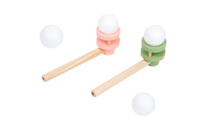 Funny Handheld Game Wood Ball Games Floating Balls Blow Rod Toy for Parties
