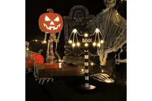 New Halloween Party Decoration Removable Halloween Pumpkin Lantern Led Wooden Street Sign Lamps Decoration Night Lights