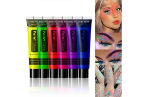 Eyshadow Body Painting Ointment UV Water Based Fluorescent Face Paint Long Lasting for Parties and Events
