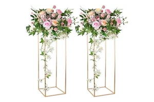 Metal Flower Stand for Wedding Party Event Decoration Wedding Table Centerpiece Decorative Artificial Flower Stand Set of 2