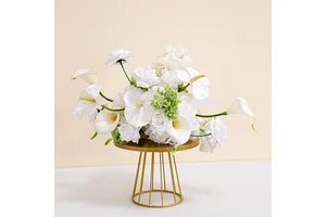Luckygoods LFB2587-2 Artificial Flowers Wedding Decor White Rose Flower Ball Wedding Centerpieces Table Decorations