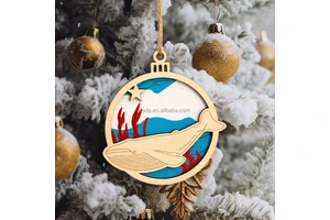 Custom 3D Wooden Christmas Ornaments Laser-cut Christmas Pendants for Holiday Decorations