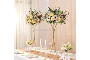 Elegant Bulk Weddings Decoration Acrylic Flower Table Stands Wedding Centerpieces Acrylic Flower Vases