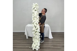 Wholesale White Artificial Rose Floral Arrangements Bulk Wedding Table Centerpieces & Bridal Decorations for Valentine's Day