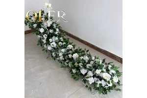 OLERAY Orchid Artificial Flower Runner Wedding Table Aisle Centerpiece Floral Row for Event Party Decor Wholesale Custom