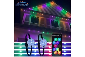 Misrabbit Hot Sale 12V 0.96W UCS2904 RGBW Christmas Permanent Outdoor Lighting with Aluminum Track IP68 Multi-year Use