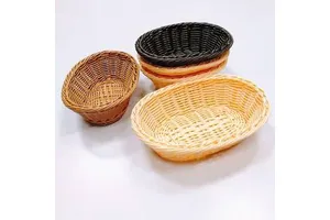 High Quality Handicrafr Bread Basket Factory Wholesale Pp Rattan Basket