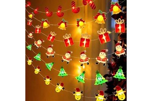 Holiday Party Decoration Light Led String Xmas Decorative Lights Copper Wire String Battery Operated Snow Man Christmas Lights