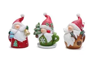 Christmas Desktop Decorations Resin Festival Mug and Dwarf Statues Ornaments for Home & Office Christmas Decorations