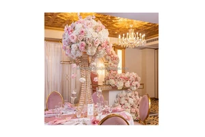 Gold/Silver Metal Flower Stand Wedding Table Centerpieces 30x80cm Diameter High