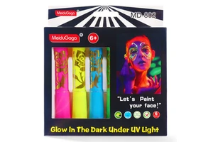 Face Paint Luminous Body Painting Halloween Water-soluble Face Paint UV Glow Crayons Holiday Makeup