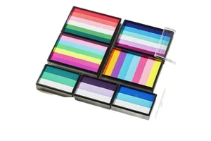 Wholesale Rainbow Split Color Face Paint Cake Crayon Brush for Children's Body Painting at Gay Parade Parties Temporary Washable