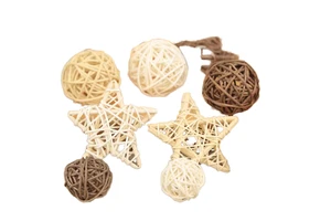 Handmade Rattan Christmas Ornaments Custom Holiday Decorations for Retail Brands and Seasonal Collections Vietnam