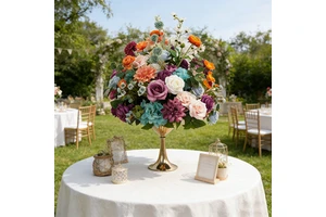 DKB Wholesale Wedding Table Decoration Arrangement Artificial Flower Ball Greenery Silk Wedding Centerpieces Supplies