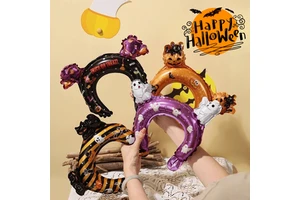 Halloween Plastic Balloons with Digital Printing for Kids' Parties and Haunted Houses Holiday Supplies for Spooky Fun