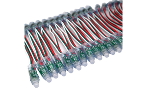 Set of 50 Individually Addressable RGB LED Pixels Diffused WS2811 for PVC Christmas Lights IP65 Landscape Lighting