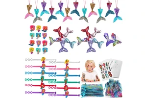 72pcs Custom Little Mermaid Themed Party Favors for Girls-Birthday Wedding Chinese New Year & Christmas Accessories