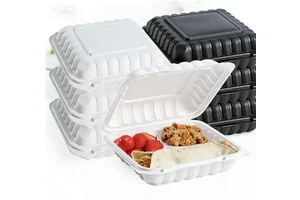 2026 Factory Wholesale High Quality MFPP Lunch Box Disposable Eco-friendly Biodegradable Bpa Free Clamshell Travel Food
