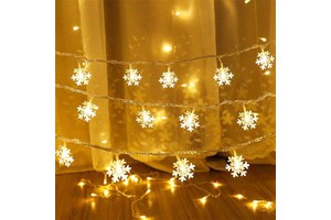 Christmas Lights LED Snow Flakes Xmas Tree Party Decoration String Lights Christmas New Year's Garland