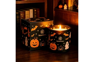 Halloween Handmade Soy Wax Aromatherapy Ceramic Scented Candles Jar Available For Customization With Essential Oil Scent